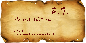 Pápai Tímea névjegykártya
