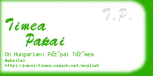 timea papai business card